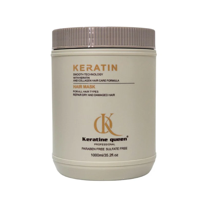`MASCARA PARA EL CABELLO CON KERATINA Y COLAGENO SUAVIZANTE 1000ML, QUE MEJORA EL CUERO CABELLUDO Y PROMUEVE EL CRECIMIENTO DEL PELO, REDUCE LA CAIDA, DEJANDO EL PELO SUAVE Y BRILLANTE KERATINE QUEEN - Imagen 2