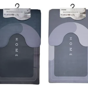 ALFOMBRA DE BAÑO ANTIDESLIZANTE DE 2 PIEZAS 80X50CM Y 40X50CM, DISEÑADA PARA ABSORBER AGUA Y SECAR RAPIDAMENTE DE MANERA ELEGANTE Y MORDENO JIAERMEI