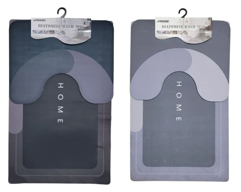 ALFOMBRA DE BAÑO ANTIDESLIZANTE DE 2 PIEZAS 80X50CM Y 40X50CM, DISEÑADA PARA ABSORBER AGUA Y SECAR RAPIDAMENTE DE MANERA ELEGANTE Y MORDENO JIAERMEI