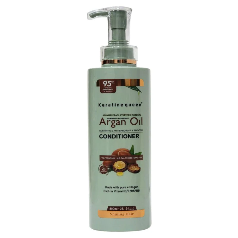 ACONDICIONADOR PARA EL CABELLO DE ACEITE DE ARGAN MARROQUI HIDRATANTE 800ML, OFRECE HIDRATACION PROFUNDA Y NUTRICION QUE MANTIENE EL PELO SUAVE Y SANO KERATINE QUEEN
