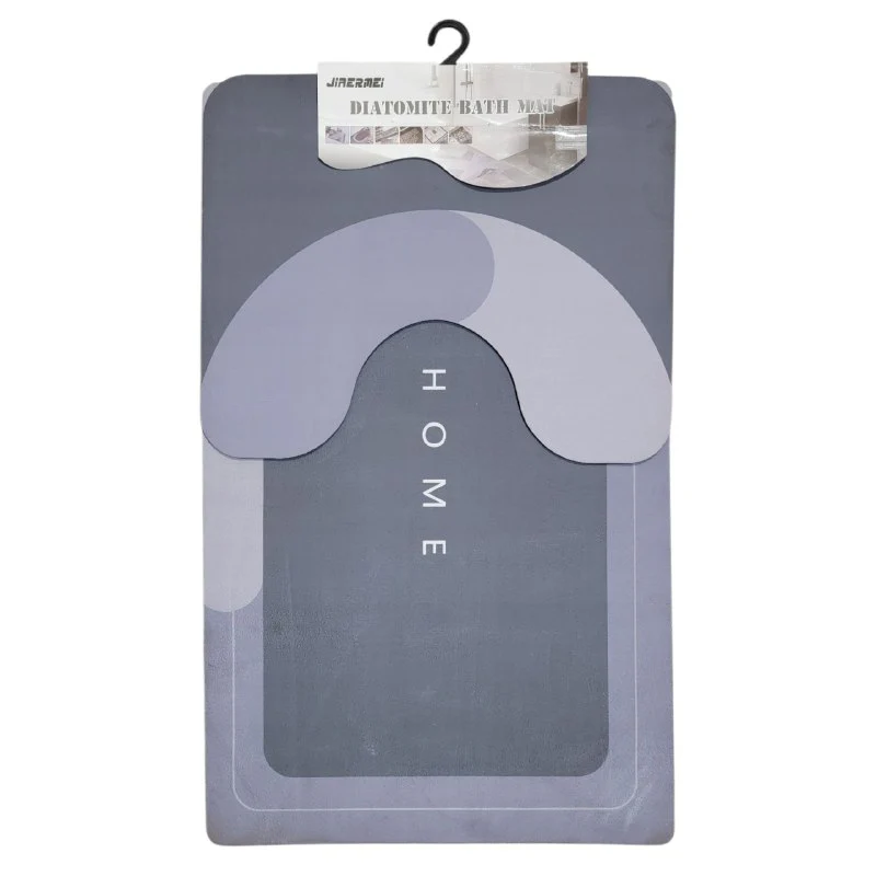 ALFOMBRA DE BAÑO ANTIDESLIZANTE DE 2 PIEZAS 80X50CM Y 40X50CM, DISEÑADA PARA ABSORBER AGUA Y SECAR RAPIDAMENTE DE MANERA ELEGANTE Y MORDENO JIAERMEI - Imagen 4