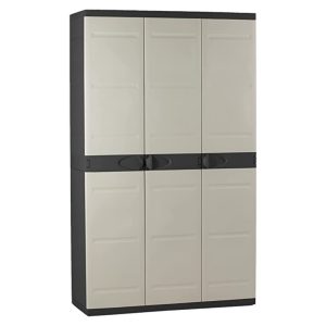ARMARIO PLASTICO 105X44X176CM 3PUERTAS 9201NEG PLASTIKEN 758271