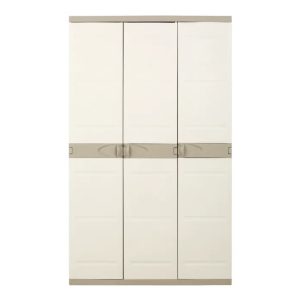 ARMARIO PLASTICO MULTIUSOS 105X44X176CM 3 PUERTAS PLASTIKEN 758245