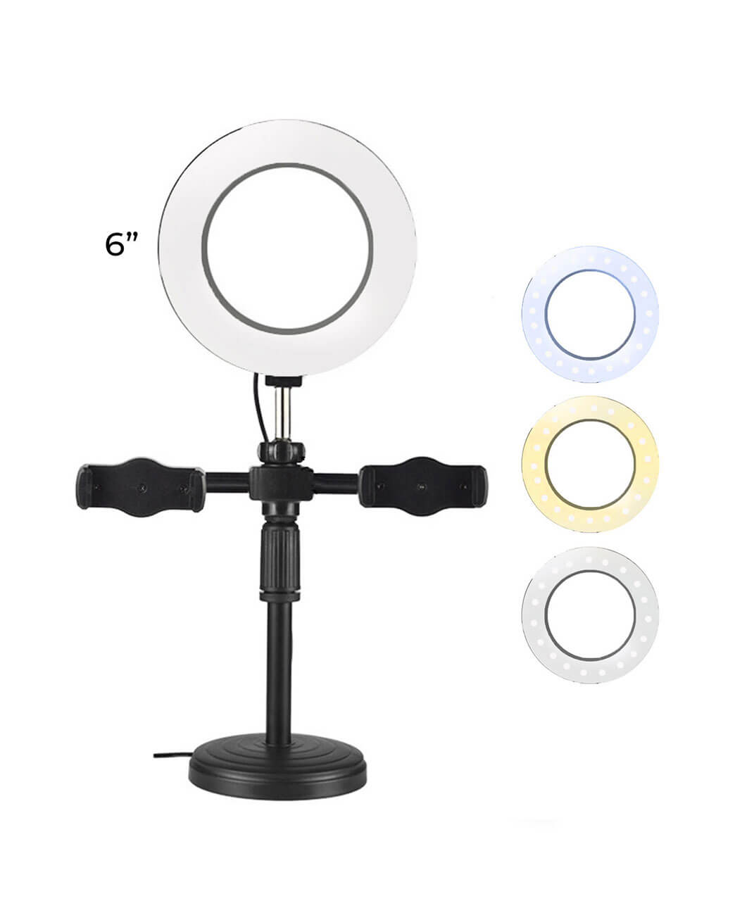 Aro de Luz 6″ de Escritorio Tres tonos