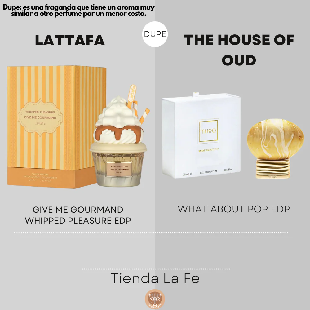 LATTAFA GIVE ME GOURMAND WHIPPED PLEASURE EDP 75ML (M) (DUPE THE HOUSE OF OUD WHAT ABOUT POP EDP) - Imagen 2