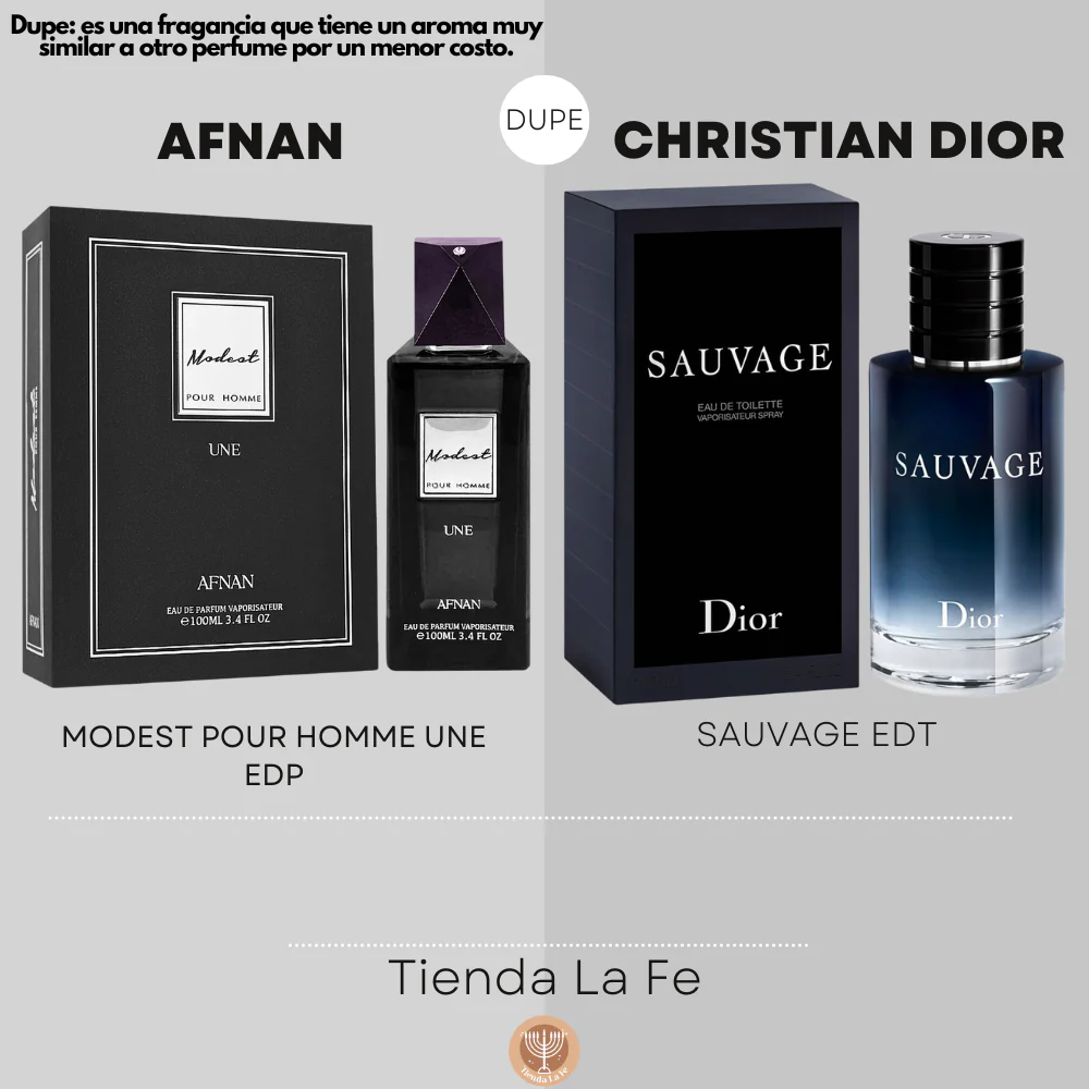 AFNAN MODEST POUR HOMME UNE EDP 100ML (H) (DUPE CHRISTIAN DIOR SAUVAGE EDT) - Imagen 2