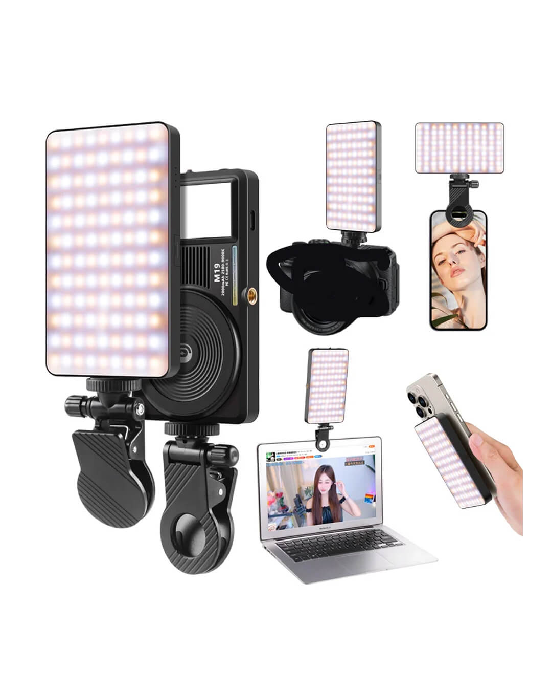 Kit Duo: Luz Profesional M19 + Micrófonos Inalámbricos M36 - Imagen 4