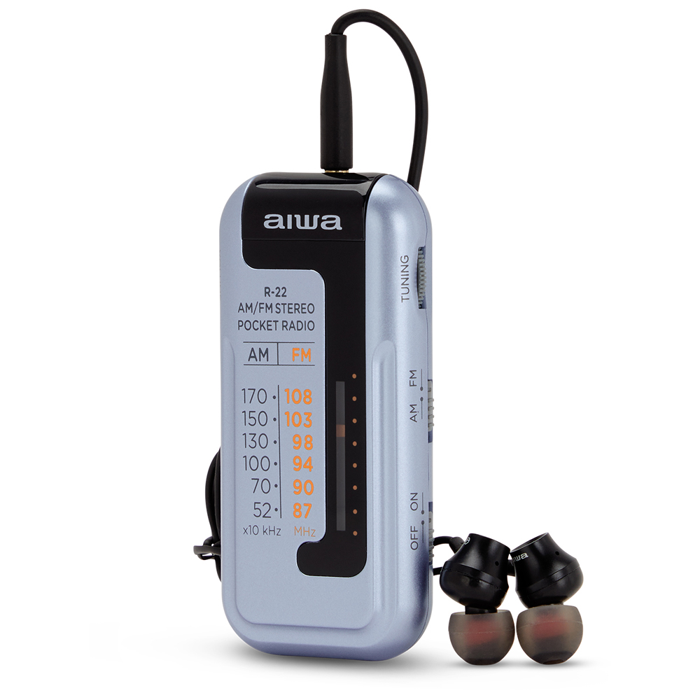 RADIO PORTATIL AM/FM STEREO AZUL CLARO AIWA R22SL