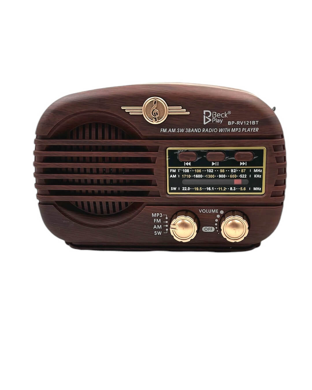 Radio Vintage Mini Potente BP-121BT - Imagen 2