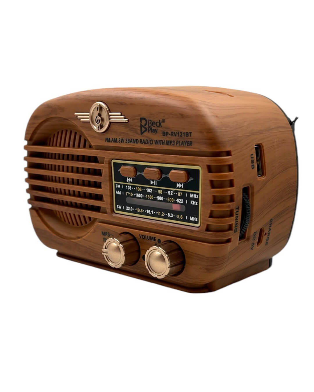 Radio Vintage Mini Potente BP-121BT - Imagen 3